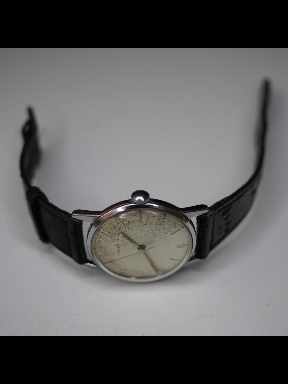 Vintage 1962 Timex Mercury 1037 2262 Mechanical Wind Mens Watch Patina Dial Runs